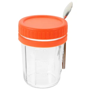 1 Set Oatmeal Cup Cereal Yogurt Cup Overnight Oats Container Oatmeal Jar with - Picture 1 of 12