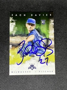 Zach Davies Brewers 2016 Panini Diamond Kings Signed Auto Card #158 ~ COA - Picture 1 of 3