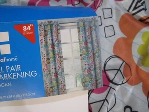 Curtain Teens Girls Rooms Length 84in 26inW 2 panels - Picture 1 of 9