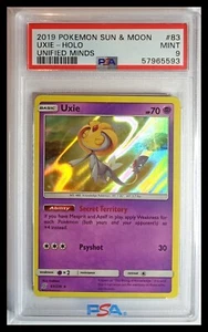 Pokemon Unified Minds Uxie Holo #83 PSA 9 - Picture 1 of 2