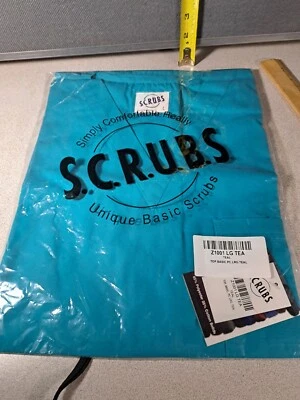 Scrubs Teal Shirt Size Large Woman's New w/Tag Poly/Cotton Uniform Shirt #4103 - Image 1 of 4