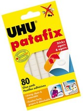 UHU Patafix Glue Pad Removable Reusable White 80 pads