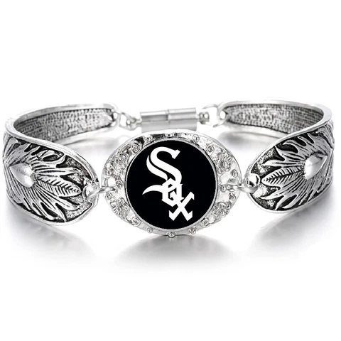 Chicago White Sox Women's Sterling Silver Bracelet Baseball w Gift Pkg D3 Cover