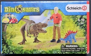 NEW Schleich T Rex Attack Schleich 41465 Tyrannosaurus Rex/Baby Stegosaurus - Picture 1 of 4
