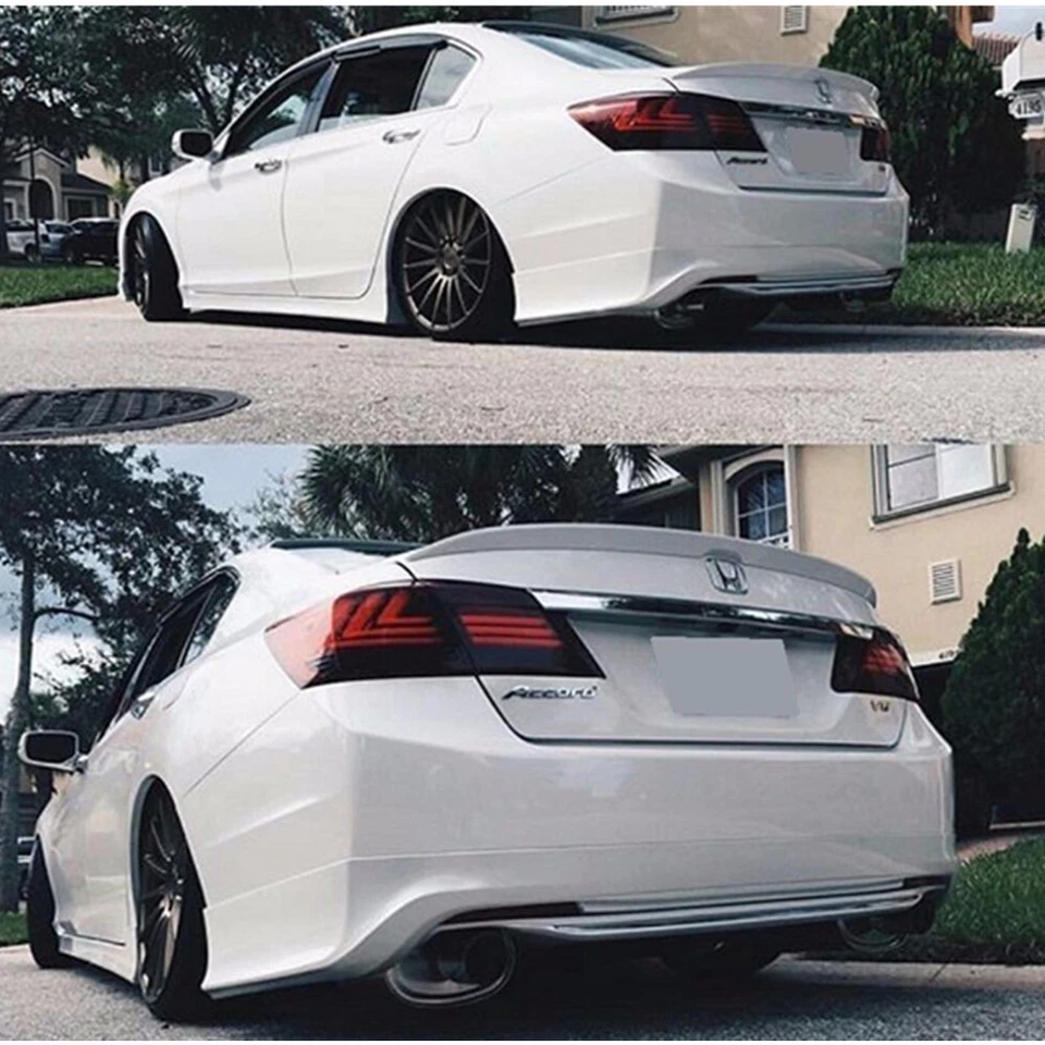 Juego (2) Luces traseras de humo rojas freno led para Honda Accord 2013-2015 sedán de 4 puertas Foto 1 de 4