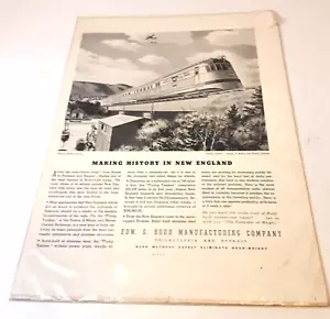 Maine Central Boston Maine Print Advertisement Budd Manufacturing Company 1935 - Picture 1 of 1