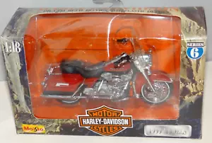 Motocicletta Maisto Harley Davidson 1999 FLHR Road King rossa pressofusa 1:18 serie 6 - Foto 1 di 6