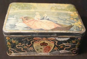 Ancienne boite sérigraphiée Décor Romantique Cygnes N°756/6 - Foto 1 di 9