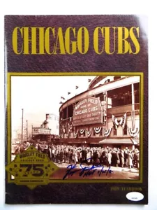 Fergie Jenkins Signed Autograph Magazine 1989 Chicago Cubs Yearbook JSA AH04489 - Picture 1 of 4