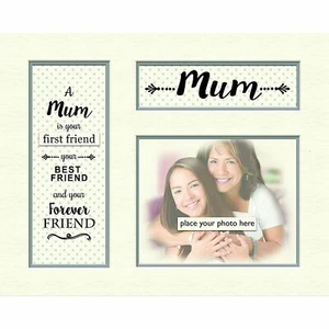 Photo Mount Card Picture Holder Mounting Memory Frame 10" x 8" Gift - Mum - Picture 1 of 1