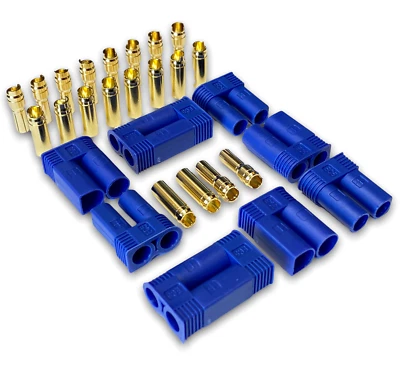10 Paar 20 Stück EC5 5mm Hochstromstecker Stecker + Buchse Goldstecker bis 120A - Bild 1 von 4