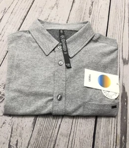 VUORI Men’s Short-Sleeve Ace Light Gray V183 Men's Button Down Shirt Size L T G - Picture 1 of 11