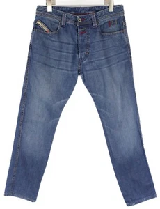 Diesel Bumics Jeans Mens W30/L34 Button Fly Faded Whiskers Tapered - Picture 1 of 8