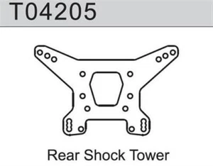 Team C Carbon Dämpferbrücke hinten TM4V2 1:10 4WD Comp. Buggy / T04205 - Bild 1 von 1