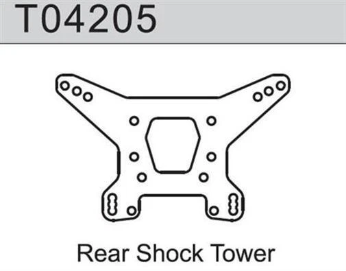 Team C Carbon Dämpferbrücke hinten TM4V2 1:10 4WD Comp. Buggy / T04205 - Bild 1 von 1