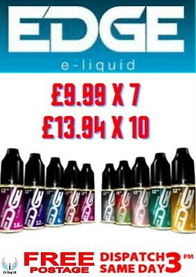 Edge E-liquid Vape Juice 10ml EJuice All Flavours & Strength 10 X £13.94 CHEAP • 12.40£