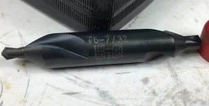 Taladro central Nº 6, Union Twist Drill Co, HS-G8, diámetro de punta de 7/32”, Nuevo de Lote Antiguo - Imagen 1 de 8