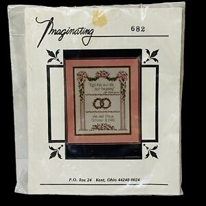 Imaginating Our Beginning Cross Stitch Kit 682 Vintage Wedding Record