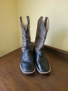 Old West Square Toe Cowboy Boots Sz 4 Youth