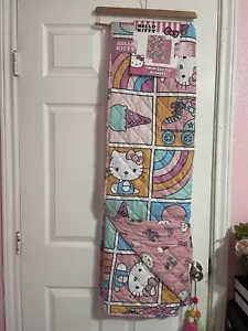 Hello Kitty Twin Quilted Blanket Pink IceCream &Rainbow 60inx90in NWT REVERSIBLE - Picture 1 of 4