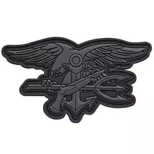 US navy seals DEVGRU PVC blackout NSW rubber USSOCOM NWU SOCOM NSWDG hook patch - Picture 1 of 3
