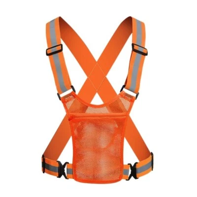 Chaleco Reflectante de Alta Visibilidad Ciclismo Correr Seguro Chaqueta Chaleco Ajustable Foto 1 de 4