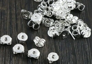 Ohrmuttern ECHT 925 Sterling Silber Schraube für Ohrringe Ohrstecker Pousetten - Bild 1 von 2