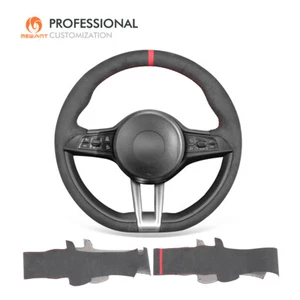 Funda de volante MEWANT DIY Alcantara para Alfa Romeo Giulia Quadrifoglio Stelvio - Imagen 1 de 10