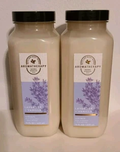 (2) Bath & Body Works Aromatherapy LAVENDER + VANILLA LUXE BUBBLE BATH 15 oz - Picture 1 of 2