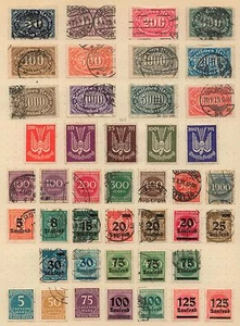 DR Lot Infla - Marken gestempelt, wenige mit Falz, ohne Gummi #A397 - Picture 1 of 1