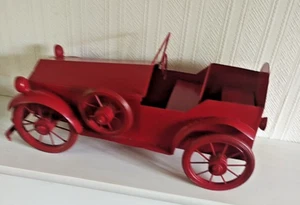 VINTAGE ROTES METALLAUTO EDWARDIANISCHER STIL FARBE ROT HAT EINIGE SPUREN, SIEHE FOTOS - Bild 1 von 15