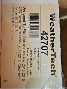 NEW WeatherTech 42707 Cargo Liner For 15-20 Tahoe/Yukon/Escalade Behind 3rd Row - Picture 1 of 5