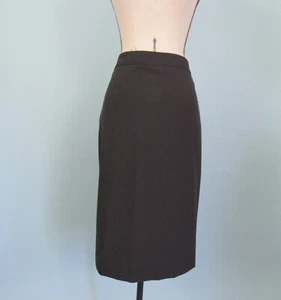 Size: 6 MODA INTERNATIONAL 90s Black Skirt Pencil Fitted Skirt Back Slit Women - Picture 1 of 10