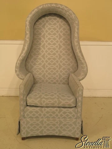 29270E:  Custom Upholstered Hooded Porters Chair Cover