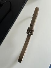 L K Bennett Taupe Patent Leather Buckle Waist Belt Size S/M