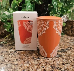 Forte Steeping Tea Cup with Infuser “CHAKRA” New in Box - Picture 1 of 4