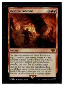 MTG Magic Lord of the Rings #136 Hew the Entwood Mythic Rare Foil (Qty) - Picture 1 of 2
