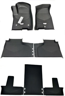 2021-2026 Cadillac Escalade Front 2nd 3rd Row Premium Floor Liners Black OEM GM - Image 1 of 4