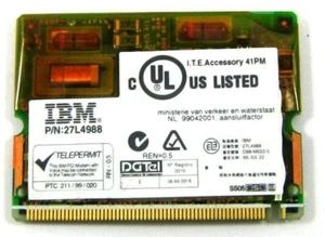 Ibm thinkpad 600x 56k pci modem 27l4988 08k3429 - Picture 1 of 1