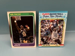 1988 Fleer Karl Malone 2 Karten Lot NM+ - Bild 1 von 4