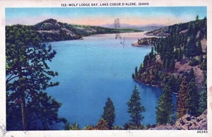 Postal Wolf Lodge Bay Lake Coeur D'Alene Idaho - Imagen 1 de 2