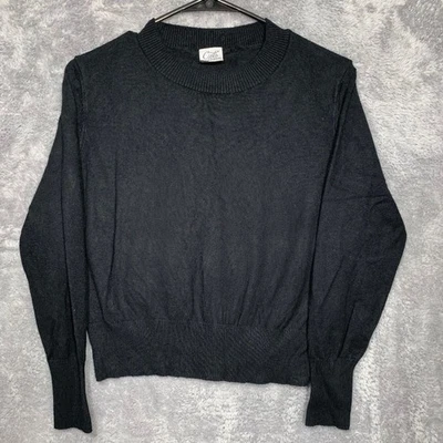 Cielo Girl's Black Sweater Pullover Long Sleeve Crewneck Size L Viscose Blend - Image 1 of 4