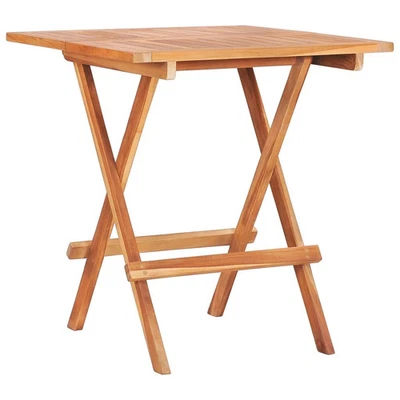  Bistro Table Natural Teak Solid teak wood 23.6x23.6x25.6 in - Image 1 of 4