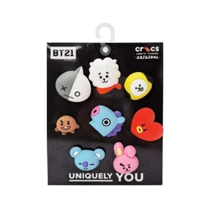 BTS BT21 x CROCS JIBBITZ Charms 8 pcs Set Official Authentic - Picture 1 of 6