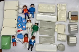 Vintage Playmobil Ambulance First Aid Medical Team Lot - Picture 1 of 1