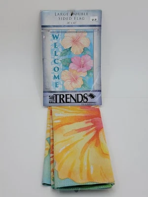 Flag Trends by Carson Grande 28 x 40 Flores de Bienvenida ¡NUEVO! Doble cara Foto 1 de 4