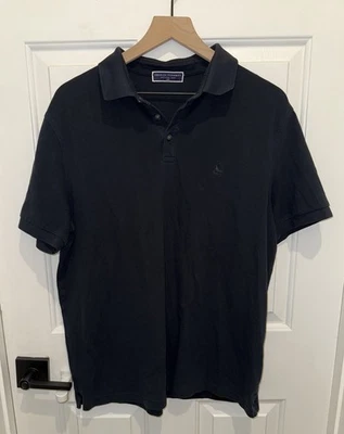 Polo Charles Tyrwhitt Piqué Logo Para Hombre Talla Grande L Negro Sólido Foto 1 de 4