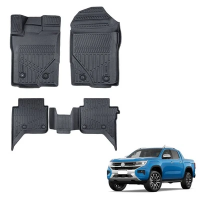 Car Floor Mats Liner for Volkswagen Amarok 2023-2025 TPE, All-Weather, 4 Pcs - Image 1 of 4