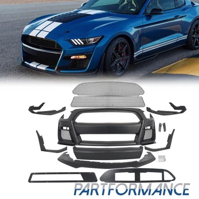 For 2015-2017 Ford Mustang GT500 Style Front Bumper Kit Conversion replacement Foto 1 de 4