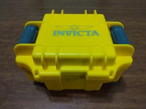 Invicta Single Slot Impact Resistant Yellow Collector Diver Case Watch Box Only - Picture 1 of 13
